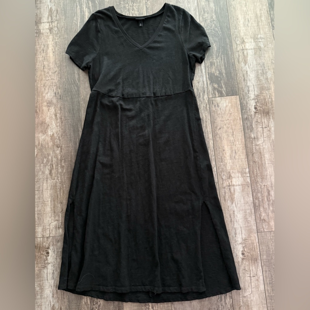 Torrid Black A-Line Midi Dress V-Neck - size 0 (12) Large
